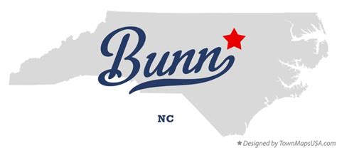 Map of Bunn, NC, North Carolina