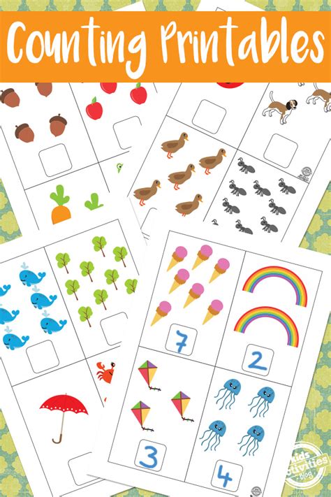 Free Math Counting Printables for Preschool Kids and Toddlers