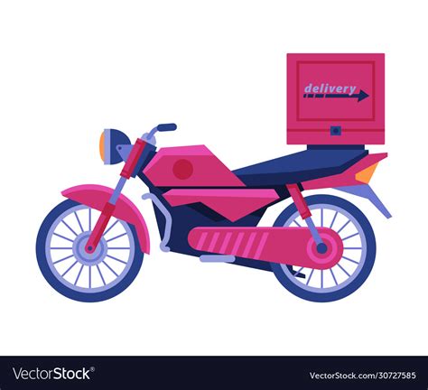 Motorbike cargo transportation express delivery Vector Image