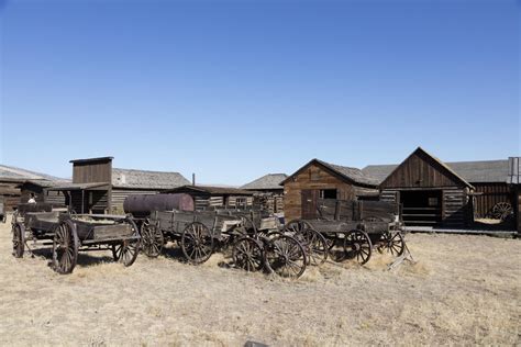 Scene from Old Trail Town, a historic museum complex in Cody, Wyoming ...