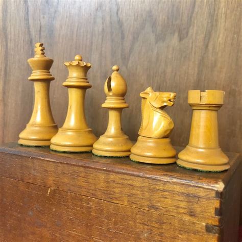 Antique Chess Set - Etsy