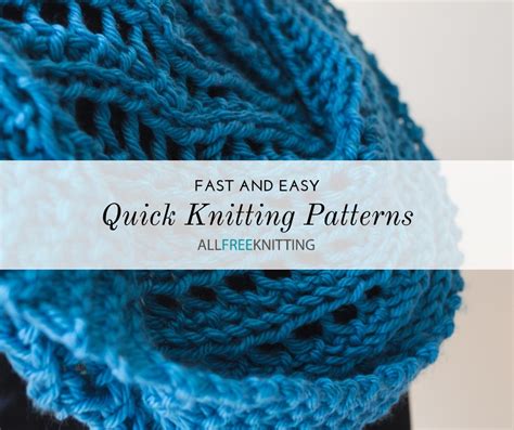 37 Quick and Easy Knitting Patterns | AllFreeKnitting.com