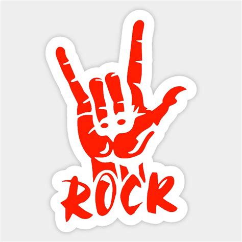 rock hand -- Choose from our vast selection of stickers to match with ...