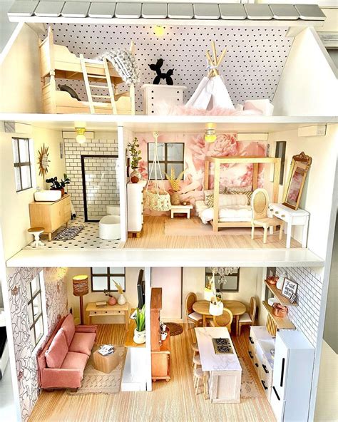 Nicole Stout on Instagram: “Dollhouse modern makeover. I have three ...