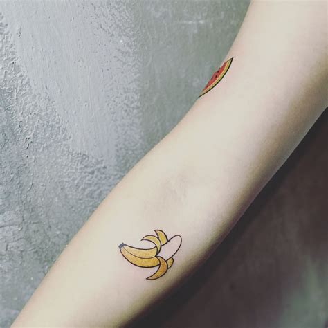 banana tattoo 13ink.namto | Small tattoos for guys, Tattoos, Small tattoos