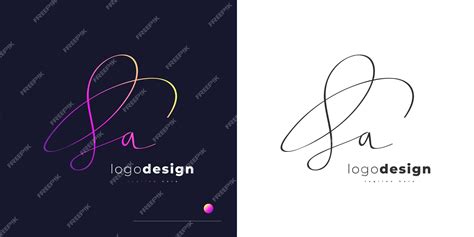 Premium Vector | Colorful Initial Letter S and A Logo Design with ...