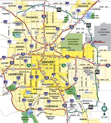 Denver Map - Free Printable Maps