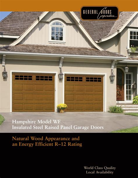 Catalog-Hampshire-ModelWF-Insulated-Steel-Raised-Panel-Faux-Wood-Garage ...