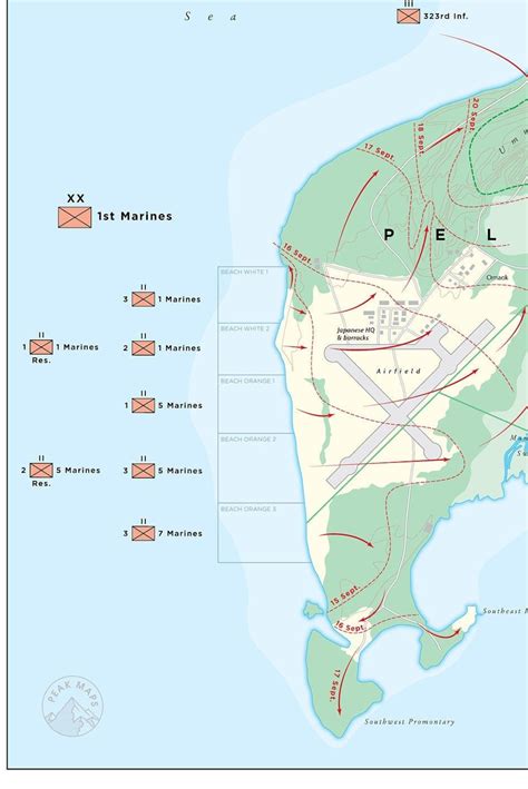 Battle of Peleliu Downloadable Jpeg Map - Etsy