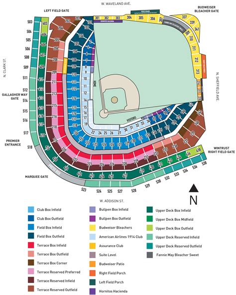 Wrigley Field Seating Chart With Rows And Seat Numbers | Elcho Table