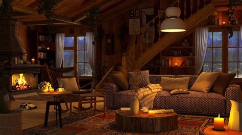 Thunderstorm Sounds & Crackling Fireplace at Cozy Cabin Ambience - YouTube