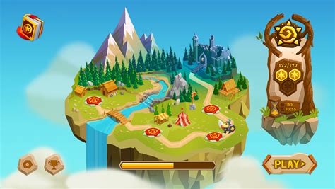 ArtStation - Adventure game map and UI