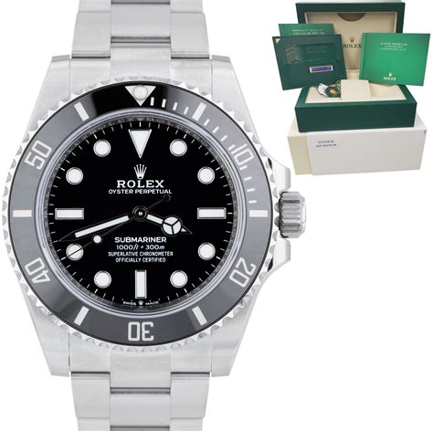 BRAND NEW 2021 Rolex Submariner 41mm No-Date Black Ceramic Watch 12406