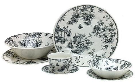 Churchill China Black Toile Dinnerware Set | Black and white dishes ...