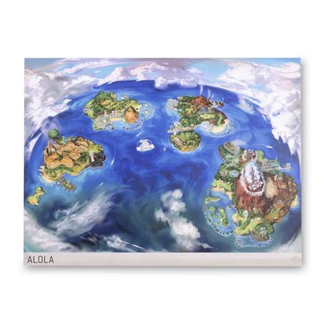 Alola Pokémon Region Maps Poster | Pokémon Center Official Site