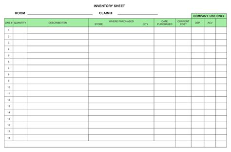 Printable Inventory Tracking Sheet Template | Inventory printable ...