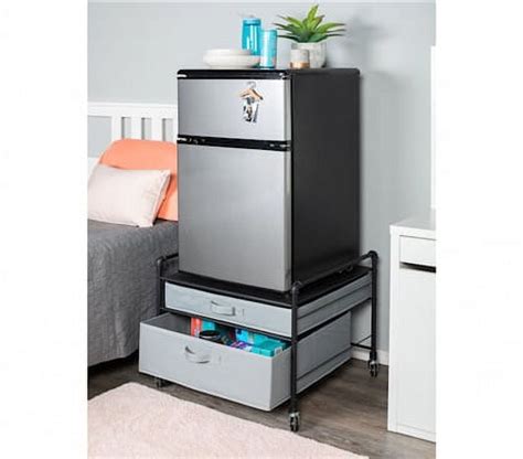 The Fridge Stand Supreme - Drawer Organization - Black Pipe Frame with ...