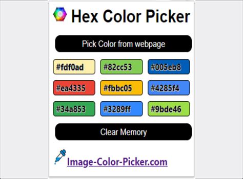 Hex Color Picker for Chrome Extension - Image-Color-Picker.com