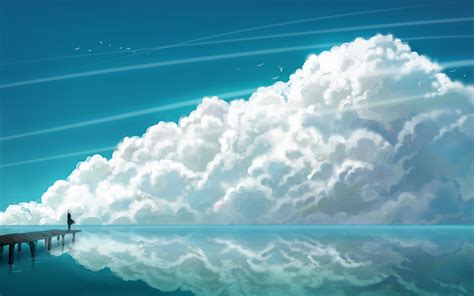 Anime Scenery Clouds