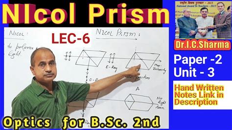 Double Refracting Nicol Prism for B.Sc. 2nd year || Nicol Prism for B ...