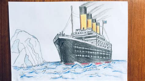 How To Draw A Boat Titanic Draw Drawing Step Easy Ship Pencil Blog ...