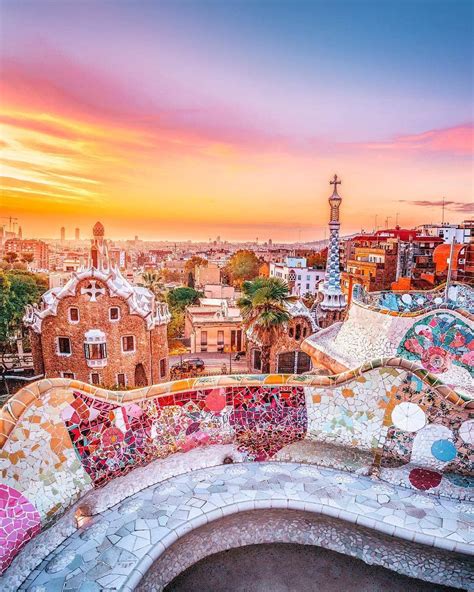 Park Guell, Park Güell, Barcelona, Spain, Antoni Gaudi, Architecture ...