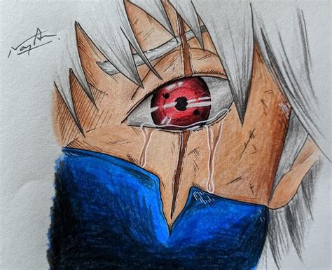 My drawing of Kakashi when he got the sharingan for the first time. : r ...