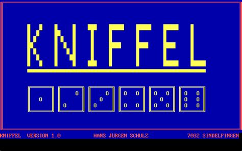 Kniffel (1990) by author MS-DOS game