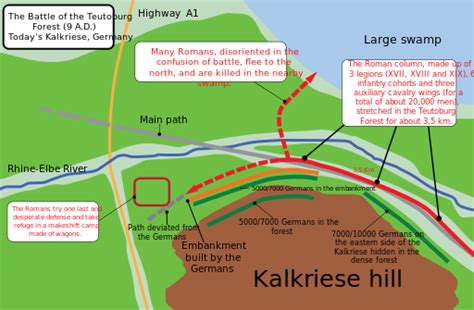 Battle of Teutoburg Forest Map (Illustration) - World History Encyclopedia