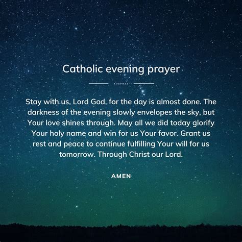 Catholic Evening Prayer