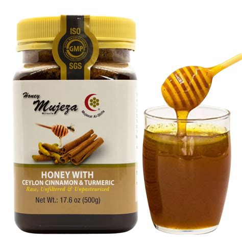 Amazon.com : Black Seed Honey with Cinnamon & Turmeric - Natural Honey ...