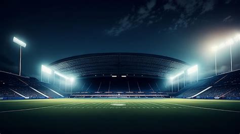 Premium AI Image | Football stadium at night