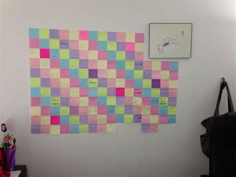 The Great Wall of post it notes (phase I)