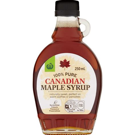 Woolworths 100% Canadian Maple Syrup 250ml | bunch