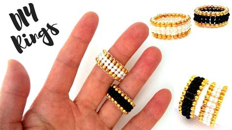 10 minutes DIY ring. Beaded rings for beginners. ring making tutorial