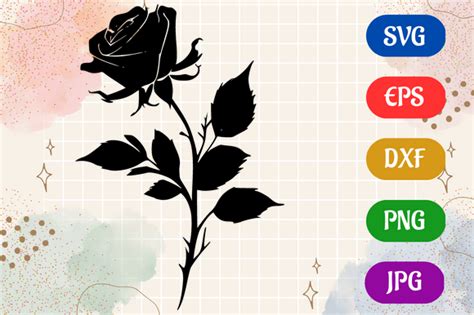 Rose | Black and White Logo Vector Art Graphic by Creative Oasis ...