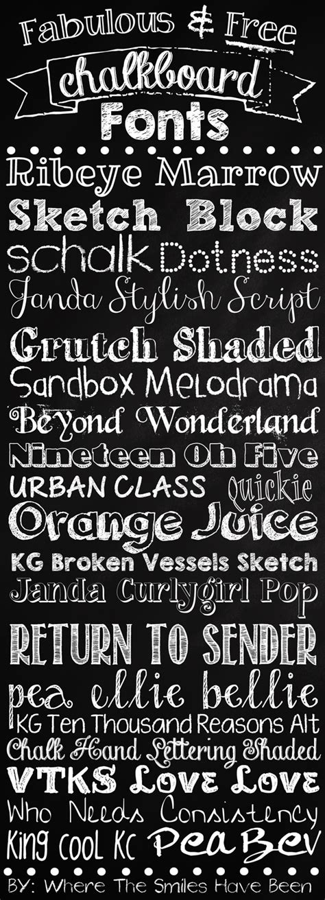 Fabulous & Free Chalkboard Fonts