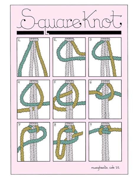 Learn How to Make 5 Essential Macramé Knots With These Illustrated ...