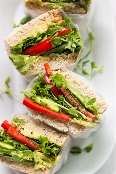 Hummus Veggie Sandwich - Little Broken