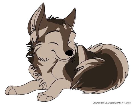 Cute Wolf Pup Drawing