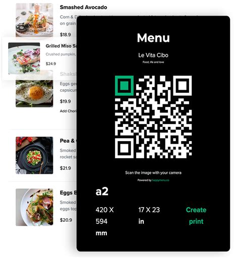 Qr Code For Food Menu