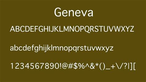 Geneva Font Free Download