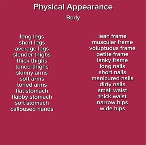 Physical Appearance | Writing expressions, Writing motivation, Writing ...