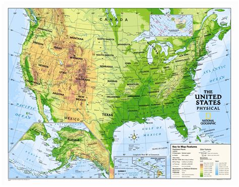 National Geographic Maps Kids Physical USA Wall Map (Graded 4-12) | Wayfair