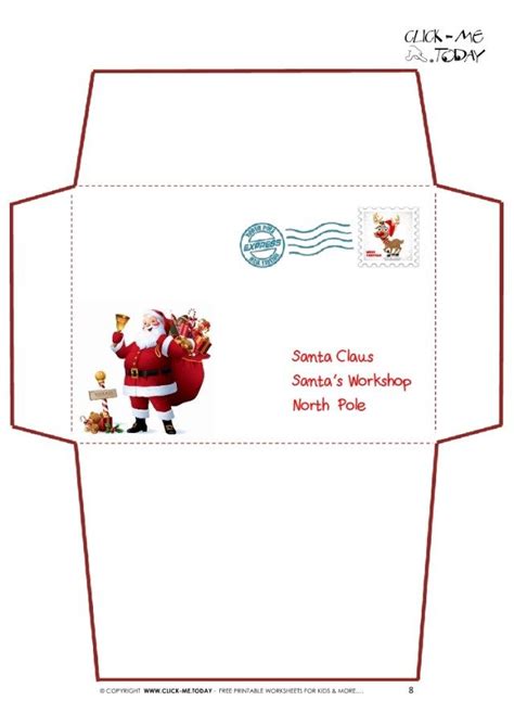 Free Printable Santa Envelopes - FREE DOWNLOAD | Christmas envelope ...