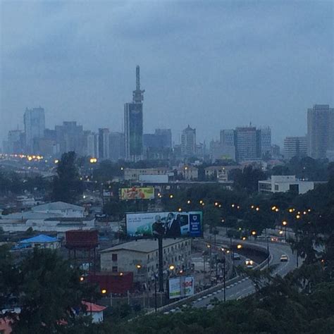 Lagos skyline at dusk. | Global city, Skyline, New york skyline