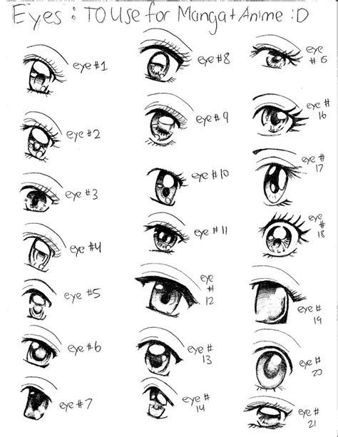 Happy Anime Eyes Coloring Pages - ValerytuSuarez