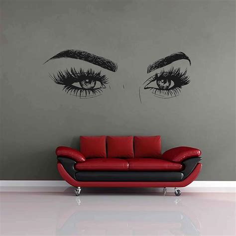 Amazon.com: eyes wall decals for bedroom eyes wall decal eyelashes wall ...