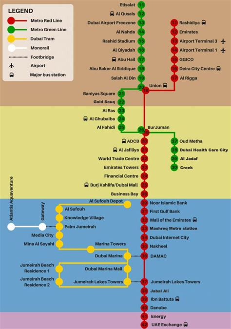 New Dubai Metro Map With Expo 2020 Route