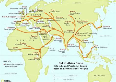 Human Migration From Africa Map | Map Of Africa